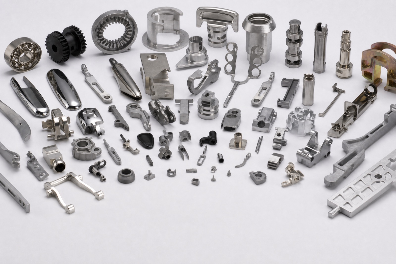 High-resolution collection of precision metal injection molded components